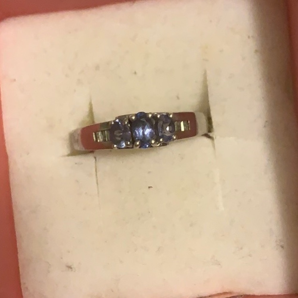 Genuine tanzanite ring 925 sterling silver - Picture 3 of 9